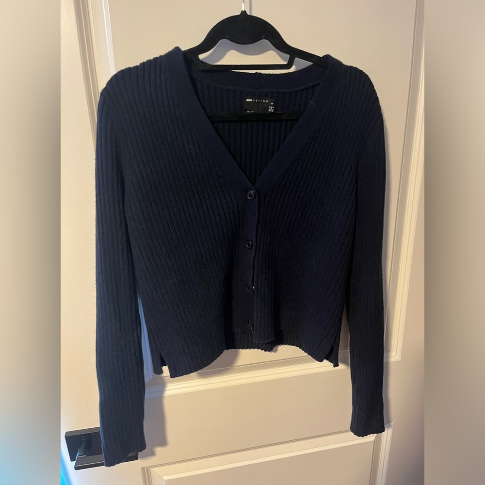 Navy blue ASOS cardigan